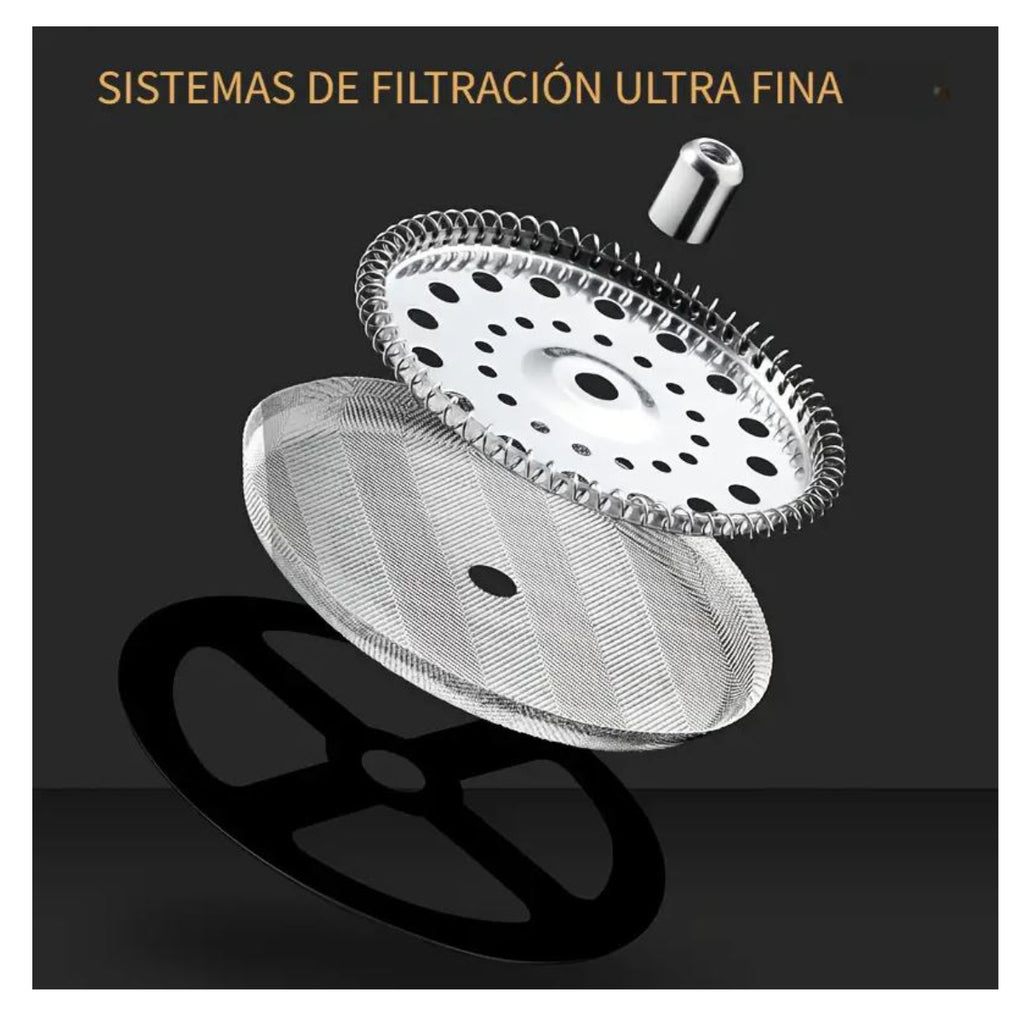 🛒 Prensa Francesa 600ml Cafetera Vidrio Borosilicato Filtro Acero Inoxidable
