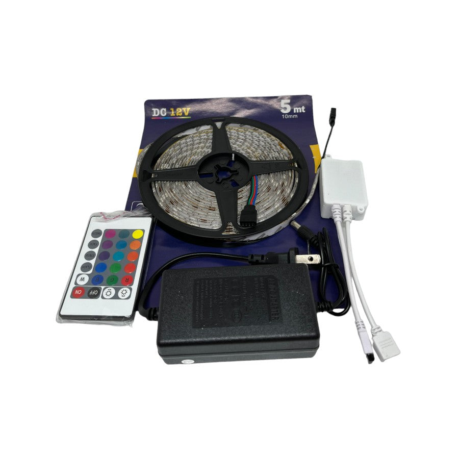 CINTA LED 5 METROS – 12V | 500 Lúmenes/metro | Dimerizable | IP20 | Autoadhesiva | Silicona