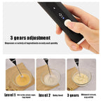 BATIDOR ELÉCTRICO PORTÁTIL – 2 Cabezas | Recargable USB | 1200mAh | Espumador de Leche + Batidor de Huevos + Mezclador