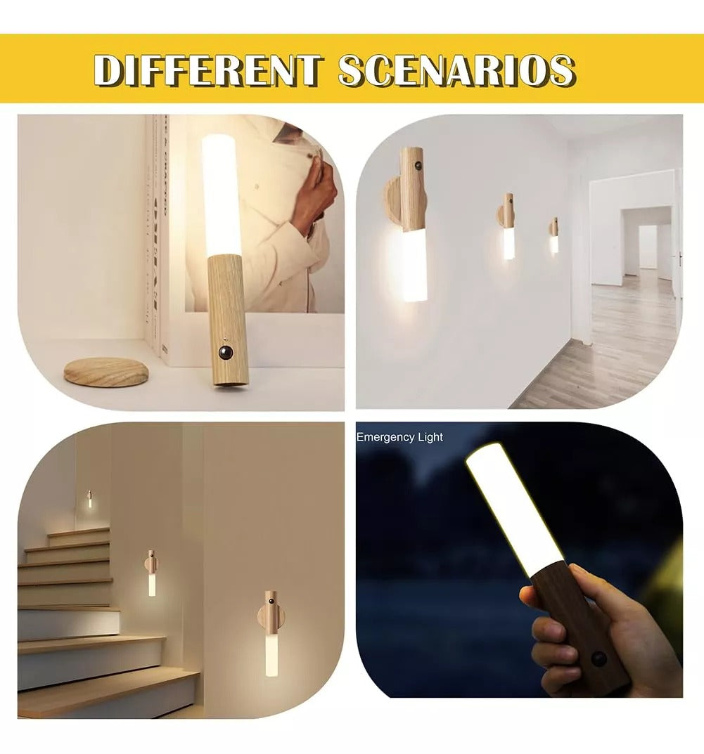 🌙 Lámpara Nocturna LED con Sensor de Movimiento y Base Magnética