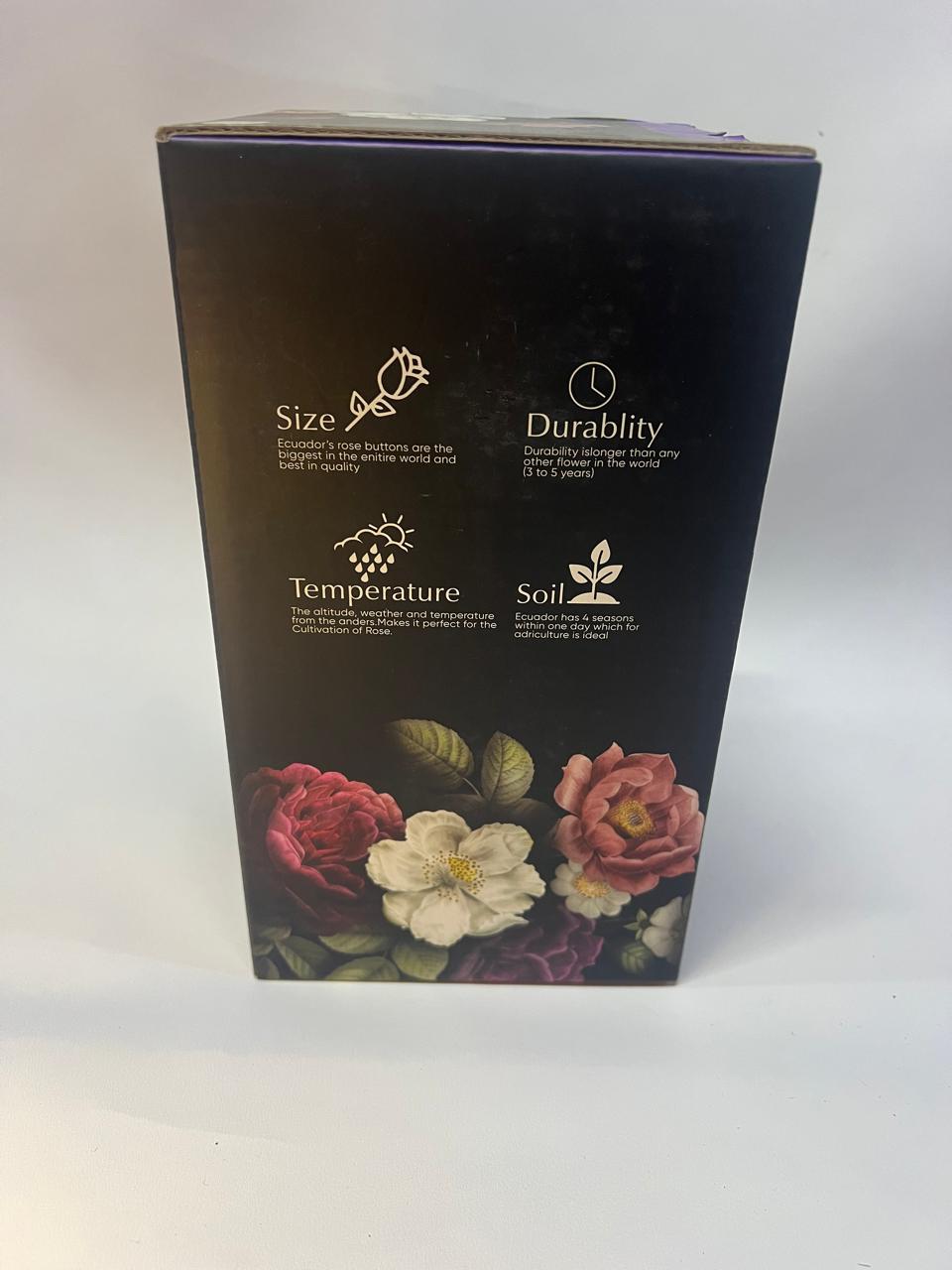 ROSA PRESERVADA CON LUZ LED + PAREJITA DE NOVIOS – 3 a 5 Años de Belleza Natural | Colores: Rojo, Azul, Púrpura, Rosado