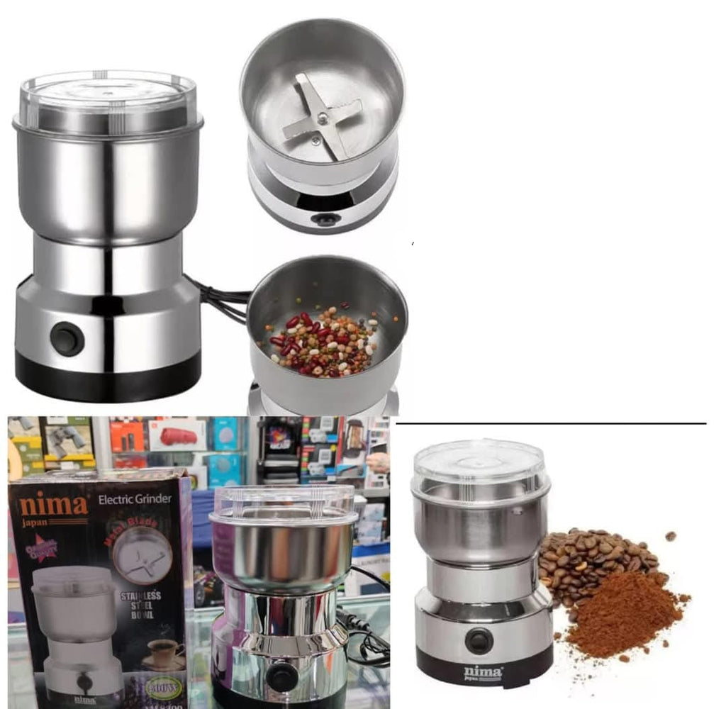 MOLINO ELÉCTRICO DE CAFÉ, GRANOS Y SEMILLAS – Acero Inoxidable | 4 Aspas | Fácil Limpieza | 110V