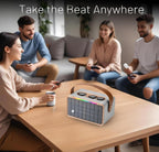 PARLANTE BLUETOOTH PORTÁTIL PREMIUM – Sonido Potente + Luces LED + Asa de Cuero + Controles Superiores