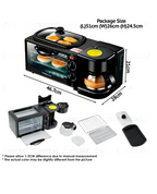 HORNO ELÉCTRICO SOKANY 3 EN 1 – Tostador + Cafetera + Parrilla | 1L | Compacto (1cm de profundidad) | Eficiencia Energética