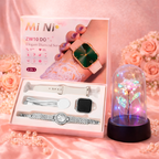 SMARTWATCH 2 EN 1 PARA MUJER – Reloj Inteligente + Reloj Analógico de Lujo + Flor LED Decorativa