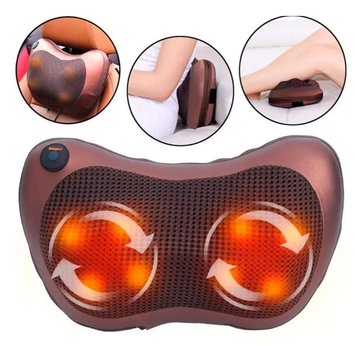 COJÍN MASAJEADOR SHIATSU ELÉCTRICO CON CALOR