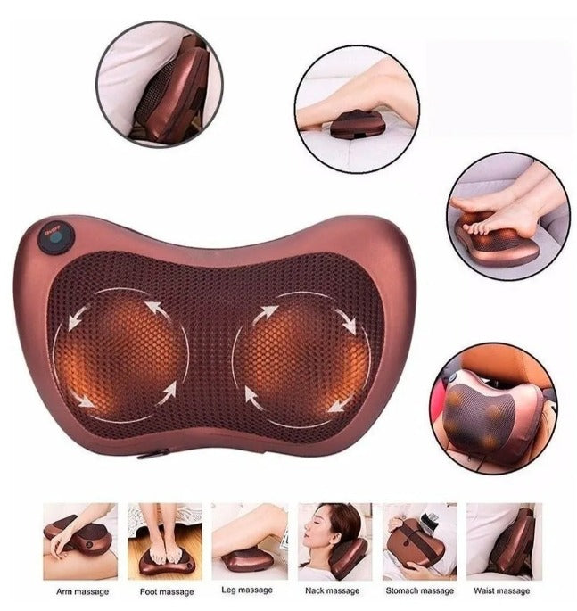 COJÍN MASAJEADOR SHIATSU ELÉCTRICO CON CALOR
