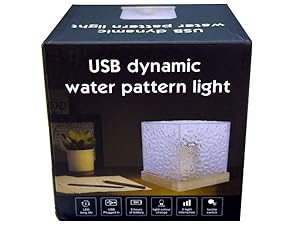 LÁMPARA AURORA GLOW – Medianoche | Efecto Olas de Agua + Sombra | 16 Colores RGB | Control Remoto | USB