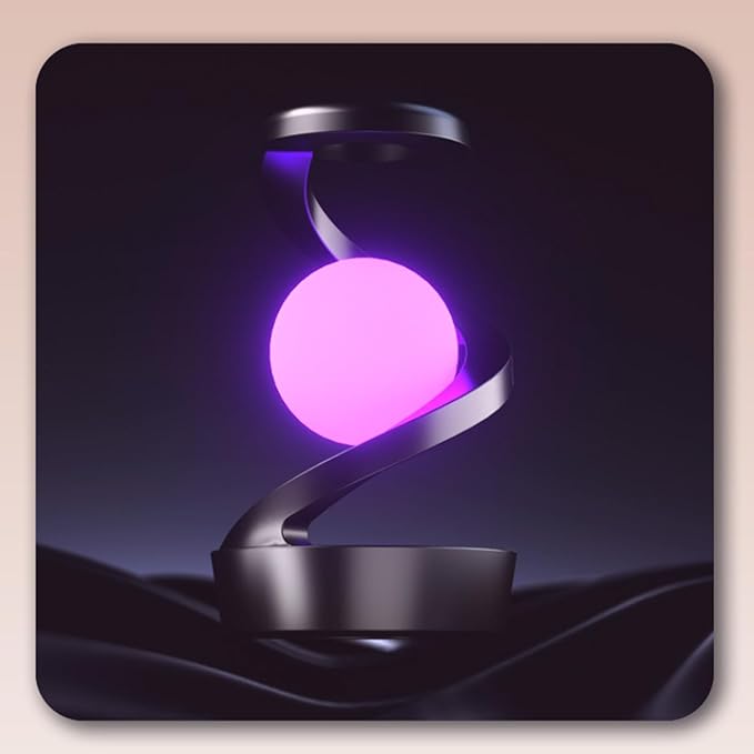 LÁMPARA DE MESA LEVITANTE 3D – Flotación Magnética + Carga Inalámbrica + Control por Gesto + Batería Recargable