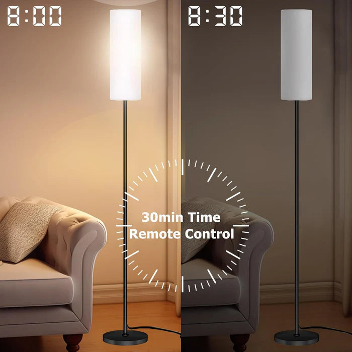 LÁMPARA DE PISO INTELIGENTE ATIKUS – 1.75m | WiFi + Alexa + Google Home + Siri | RGB + Regulación Continua | Foco LED Incluido