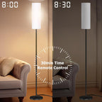LÁMPARA DE PISO INTELIGENTE ATIKUS – 1.75m | WiFi + Alexa + Google Home + Siri | RGB + Regulación Continua | Foco LED Incluido
