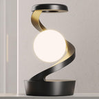 LÁMPARA DE MESA LEVITANTE 3D – Flotación Magnética + Carga Inalámbrica + Control por Gesto + Batería Recargable