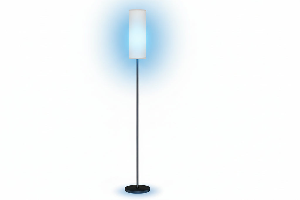LÁMPARA DE PISO INTELIGENTE ATIKUS – 1.75m | WiFi + Alexa + Google Home + Siri | RGB + Regulación Continua | Foco LED Incluido