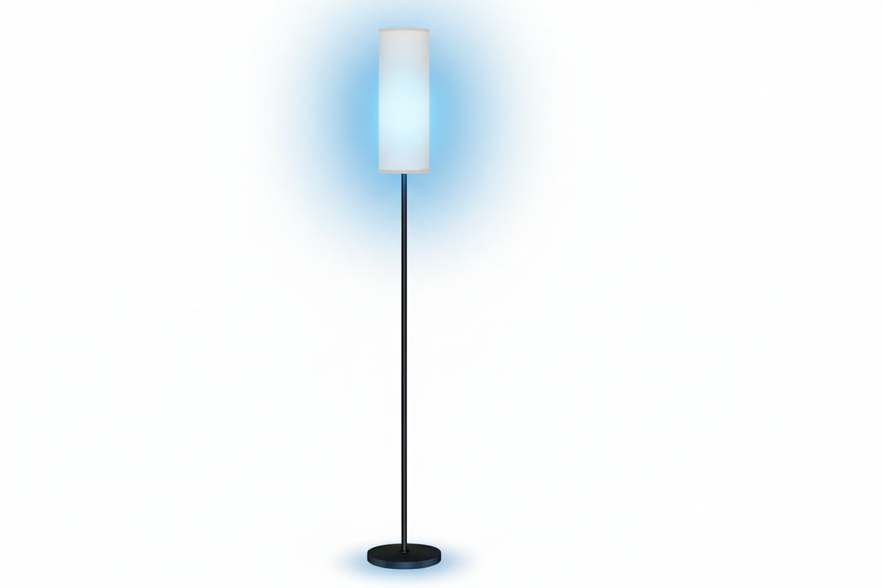 LÁMPARA DE PISO INTELIGENTE ATIKUS – 1.75m | WiFi + Alexa + Google Home + Siri | RGB + Regulación Continua | Foco LED Incluido