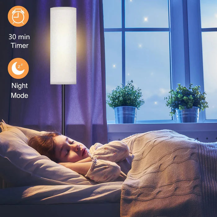 LÁMPARA DE PISO INTELIGENTE ATIKUS – 1.75m | WiFi + Alexa + Google Home + Siri | RGB + Regulación Continua | Foco LED Incluido
