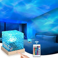 LÁMPARA AURORA GLOW – Medianoche | Efecto Olas de Agua + Sombra | 16 Colores RGB | Control Remoto | USB