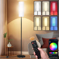 LÁMPARA DE PISO INTELIGENTE ATIKUS – 1.75m | WiFi + Alexa + Google Home + Siri | RGB + Regulación Continua | Foco LED Incluido