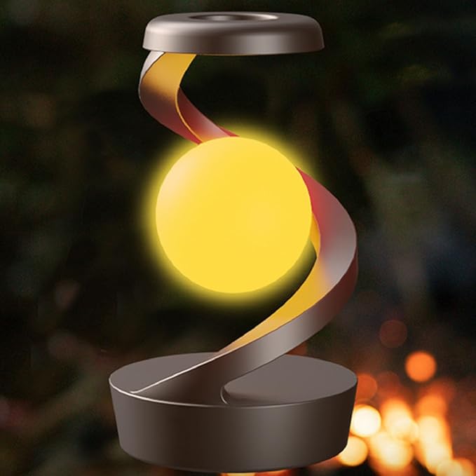 LÁMPARA DE MESA LEVITANTE 3D – Flotación Magnética + Carga Inalámbrica + Control por Gesto + Batería Recargable