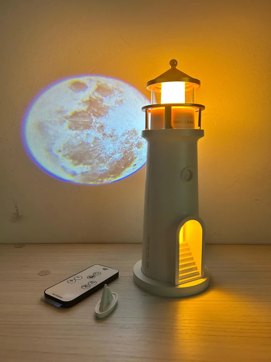 FARO LUNAR INTELIGENTE – Proyector Lunar HD + Altavoz Bluetooth + Sensor de Movimiento + 48h de Batería