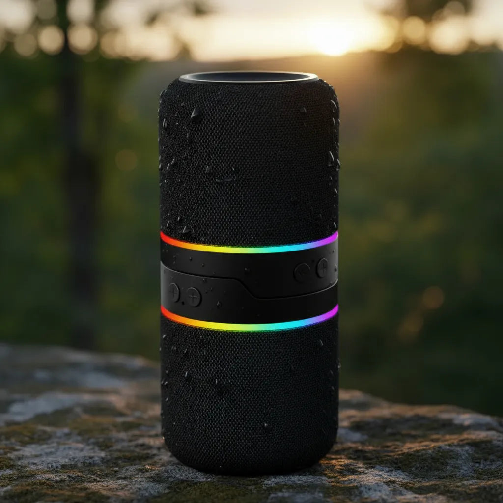 ALTAVOZ BLUETOOTH M25 – Desmontable | Bajos Potentes + Sonido Estéreo HD + Luces RGB + Batería de Larga Duración