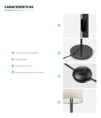 LÁMPARA DE PISO INTELIGENTE ATIKUS – 1.75m | WiFi + Alexa + Google Home + Siri | RGB + Regulación Continua | Foco LED Incluido