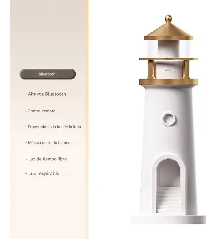 FARO LUNAR INTELIGENTE – Proyector Lunar HD + Altavoz Bluetooth + Sensor de Movimiento + 48h de Batería