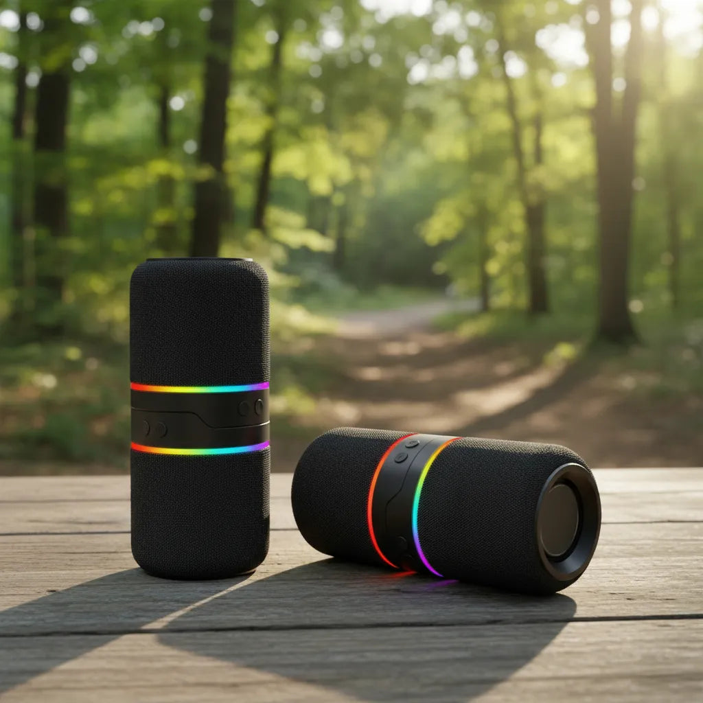 ALTAVOZ BLUETOOTH M25 – Desmontable | Bajos Potentes + Sonido Estéreo HD + Luces RGB + Batería de Larga Duración