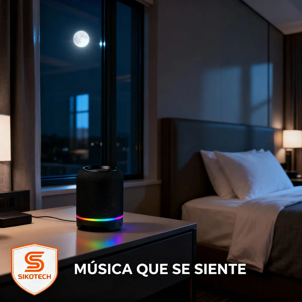 ALTAVOZ BLUETOOTH M25 – Desmontable | Bajos Potentes + Sonido Estéreo HD + Luces RGB + Batería de Larga Duración