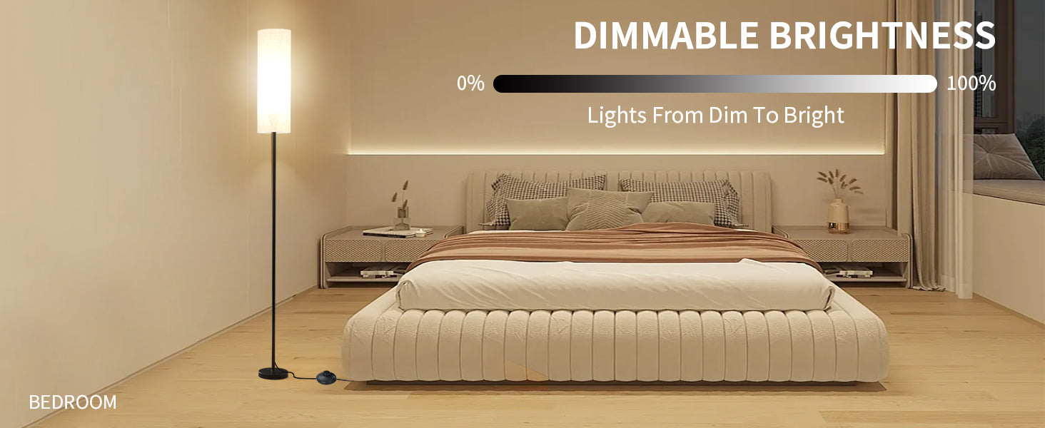 LÁMPARA DE PISO INTELIGENTE ATIKUS – 1.75m | WiFi + Alexa + Google Home + Siri | RGB + Regulación Continua | Foco LED Incluido